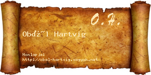 Obál Hartvig névjegykártya